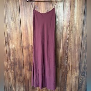 Theory midi slip dress burgundy